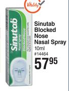 Sinutab Blocked Nose Nasal Spray-10ml