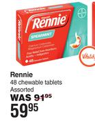 Rennie 48 Chewable Tablets Assorted