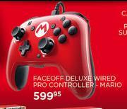 Nintendo Face-off Deluxe Wired Pro Controller-Mario