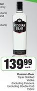 Russian Bear Triple Distilled Vodka (Including Flavours Excluding Double Cut)- 750ml