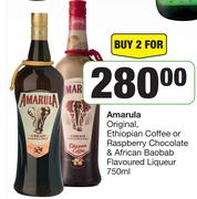 Amarula Original, Ethiopian Coffee Or Raspberry Chocolate & African Baobab Flavoured Liquer 750ml- F