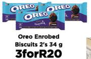 Oreo Enrobed Biscuits 2's x 34g-For 3 