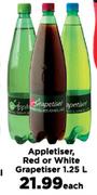 Appletiser Red Or White Grapetiser-1.25Ltr Each