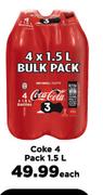 Coke 4 Pack-1.5Ltr Each