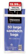 Freshers Large Sandwich Bags-50's