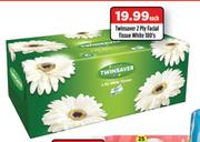 Twinsaver 2 Ply Facial Tissue White-180's Each
