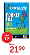 Butterfly 30 Pocket File