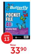 Butterfly 40 Pocket File