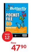 Butterfly 50 Pocket File