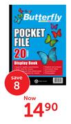 Butterfly 20 Pocket File