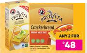 Bakers Provita Crisp Bread 250g Or Crackerbread 125g-For Any 2