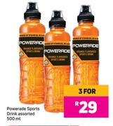 Powerade Sports Drink Assorted-For 3 x 500ml