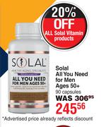 Solal All You Need For Men Ages 50+ 90 Capsules