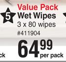 Baby Things Value Pack Wet Wipes 3 x 80 Wipes-Per Pack