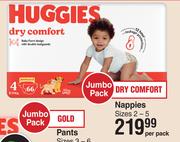Huggies Jumbo Pack Dry Comfort Nappies Sizes 2-5-Per Pack