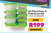 Otima 22-Piece Snap-it Food Saver Set-For 2