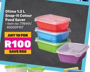 Otima 1.2Ltr Snap-It Colour Food Saver-For Any 10
