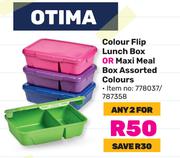 Otima Colour Flip Lunch Box Or Maxi Meal Box (Assorted Colours)-For Any 2