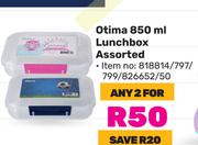 Otima 850ml Lunchbox Assorted-For Any 2
