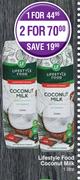 Lifestyle Food Coconut Milk-For 2 x 1L
