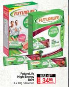 Futurelife High Energy Bars Assorted-4 x 40g Each