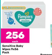 Pampers Sensitive Baby Wipes 9 x 56s-Each