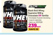 Nutritech Black Bull Huge 4Kg Vanilla Cookie Or Choc Nougat-Each