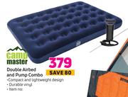 Campmaster Double Airbed & Pump Combo