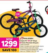 Raleigh Eclipse 16" Or 20" Boys Or Girls Mountain Bicycle-Each