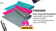 Trojan 3mm Yoga Mat Assorted-Each