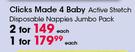 Clicks Made 4 Baby Active Stretch Disposable Nappies Jumbo Pack-Each