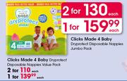 Clicks Made 4 Baby Dryprotect Disposable Nappies Jumbo Pack-Each