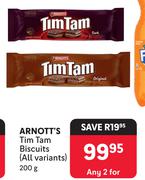 Arnott's Tim Tim Biscuits (All Variants)-For Any 2 x 200g