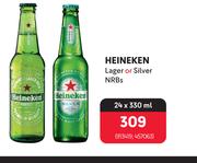 Heineken Lager Or Silver NRBs-24 x 330ml