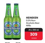 Heineken 0.0% Non Alcoholic Beer NRBs-24 x 330ml