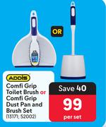 Addis Comfi Grip Toilet Brush Or Comfi Grip Dust Pan & Brush Set-Per Set