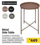 Home & Kitchen Metal Side Table