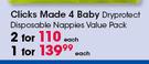 Clicks Made 4 Baby Dryprotect Disposable Nappies Value Pack-Each