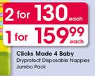 Clicks Made 4 Baby Dryprotect Disposable Nappies Jumbo Pack-Each