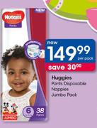 Huggies Pants Disposable Nappies Jumbo Pack-Per Pack