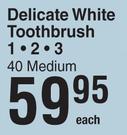 Oral-B Delicate White Toothbrush 1.2.3 40 Medium-Each