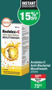 Andolex-C Anti Bacterial Mouthwash-200ml 