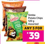Simba Potato Chips Assorted-For 3 x 120g