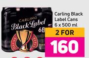 Carling Black Label Cans-For 2 x 6 x 500ml