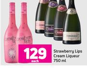 Strawberry Lips Creamm Liqueur-750ml Each