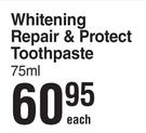 Sensodyne Whitening Repair & Protect Toothpaste-75ml Each