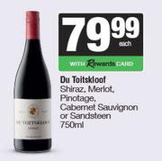 Du Toitskloof Shiraz,Merlot,Pinotage,Cab Sauv Or Sandsteen-750ml Each