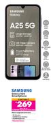 Samsung Galaxy A25 5G Smartphone-On 1.3GB Red Top Up Core More Data