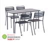 Naterial Cafe Steel Patio Table Agave Green L120cm x W70cm (Excluding Chairs)