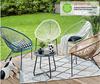 Naterial Acapulco Rattan & Steel Round Patio Chair Coral Orange